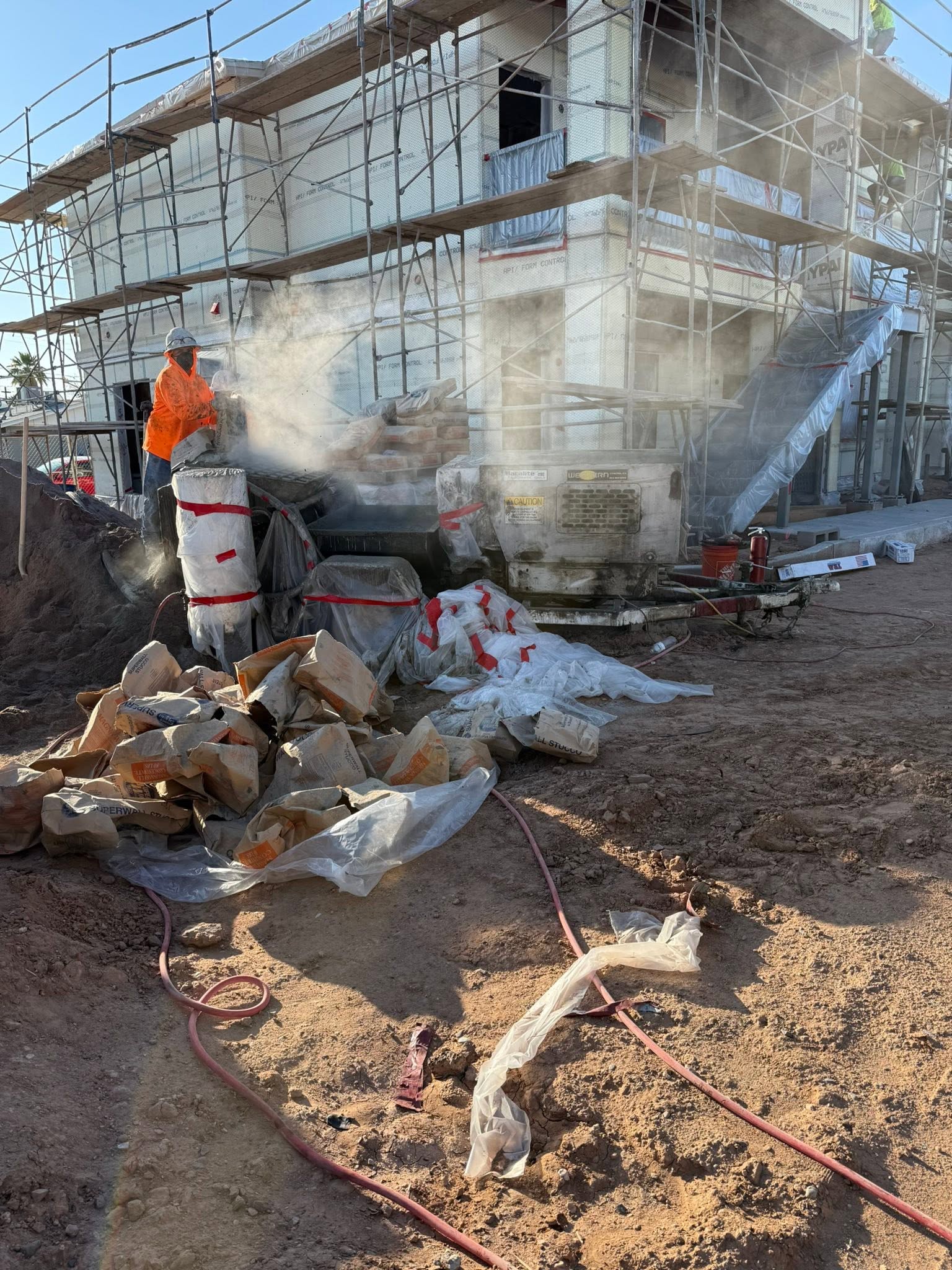Superwall product in use on an Arizona jobsite
