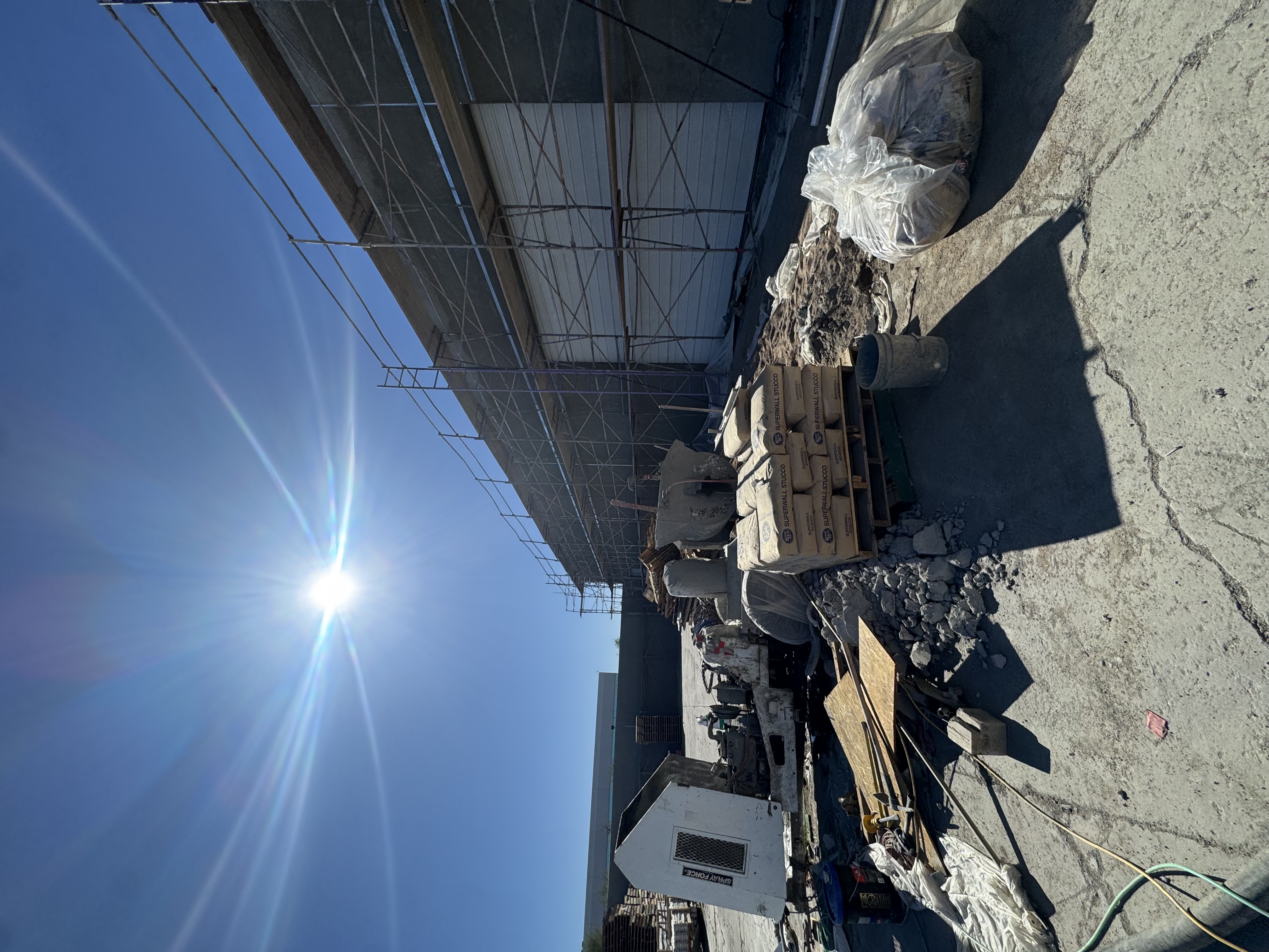 Superwall stucco system on an Arizona jobsite